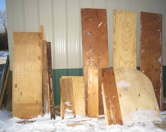 Lot 445. Misc. lumber including 3/4" plywood