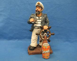 Lot 286. Resin statue of an old Mariner. 19" tall.