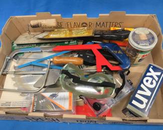 Lot 464. Saws, rivets, stapler, and more