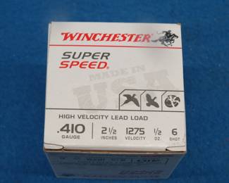 Lot 380. 25 Winchester .410 Super Speed 6-shot shells