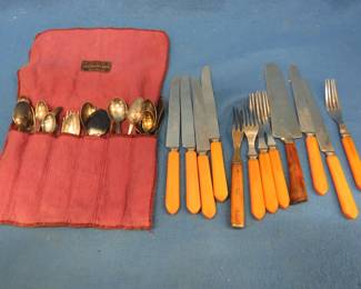 Lot 249. Antique tableware