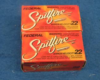Lot 419. Two boxes of 50 each (100 total) Federal .22 Spitfire rounds