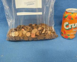 Lot 447. Approximately 8 lbs. (about 1,160) Lincoln Wheat pennies