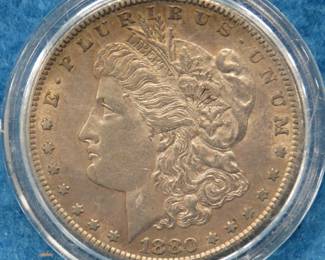 Lot 160. 1880 S Morgan silver dollar