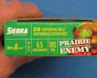 Lot 436. 14 live and 6 spent Sierra 6.5 Creemore rounds