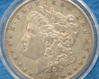 Lot 162. 1897 S Morgan silver dollar