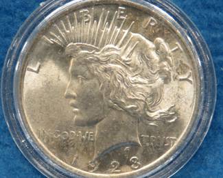 Lot 27. 1923 P Peace silver dollar