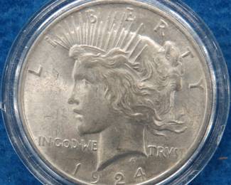 Lot 103. 1924 P Peace silver dollar