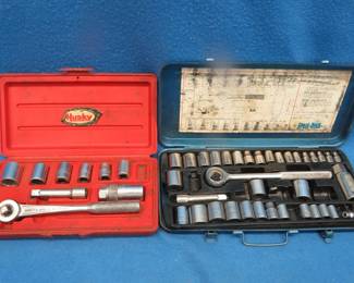 Lot 390. Two 3/8" drive socket sets.