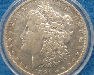 Lot 161. 1891 O Morgan silver dollar