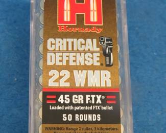 Lot 384. 50 Hornady Critical Defense 22 WMR rounds