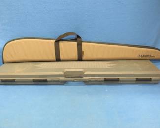 Lot 285. Like-new Allen soft gun case and a hard side Gun Guard case