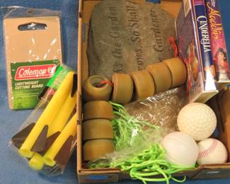 Lot 297. Box Lot with roller skates wheels and more