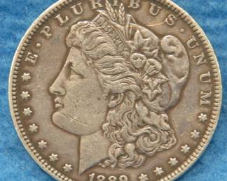 Lot 376. 1889 P Morgan silver dollar