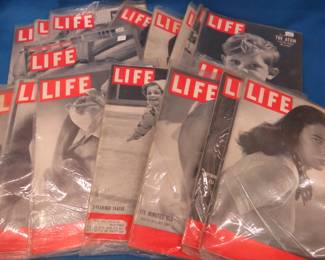 Lot 270. Twenty Life magazines. Dates range from 1939-1950.