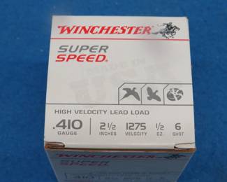 Lot 381. 25 Winchester .410 Super Speed 6-shot shells