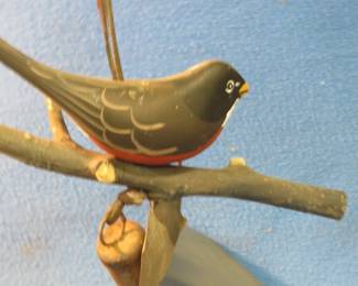 Lot 90. Windchimes and birdhouse