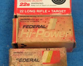 Lot 58. Three boxes of 50 each .22 cal. Rounds