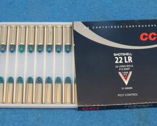 Lot 417. 20 CCI .22 WMR 12-Shot (birdshot) rounds