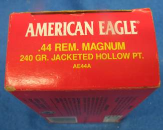 Lot 433. 22 live and 26 spent American Eagle .44 Rem. Mag rounds