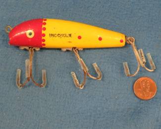 Lot 426. Vintage Uncle Charlie 3 3/4" wooden Florida folk art banana lure