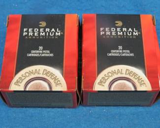 Lot 157. 24 Federal Premium and 16 Winchester 9mm Luger rounds