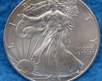 Lot 30. 2013 Silver Eagle. 31.103 grams of .999 fine silver.