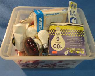 Lot 247. Light bulbs in all sizes