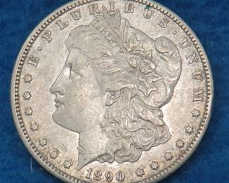 Lot 377. 1890 S Morgan silver dollar