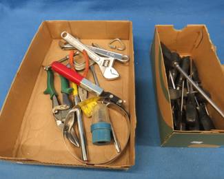Lot 346. Hand tools including a large filter wrench