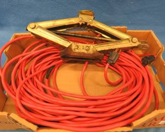 Lot 347. Extension cord and a scissors jack