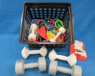 Lot 134. Weights and stretching bands