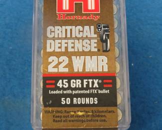 Lot 385. 49 Hornady Critical Defense 22 WMR rounds