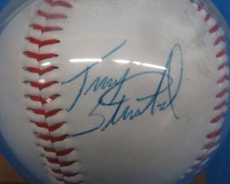 Lot 63. Terry Steinbach and Tom Kelly autographed baseball