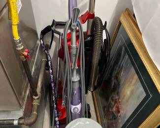 Cleaning supplies, artwork