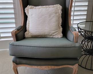 French inspired upholstered accent chairs