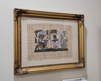 Vintage papyrus plant Egyptian artwork