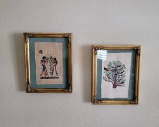 Vintage papyrus plant Egyptian artwork