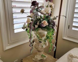 European style tall vase with flowers home decor