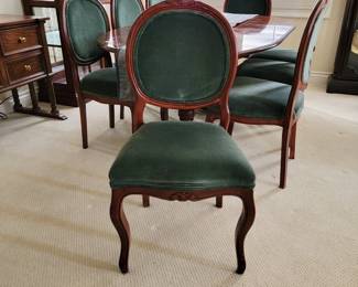 Antique style Queen Anne mahogany dining room set with 8 chairs