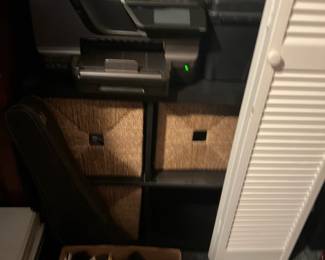 Printer, storage shelf