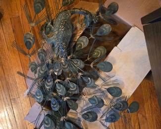 Metal peacock 