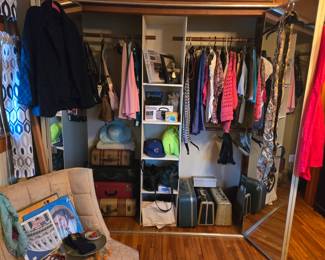 Old luggage, vintage clothes