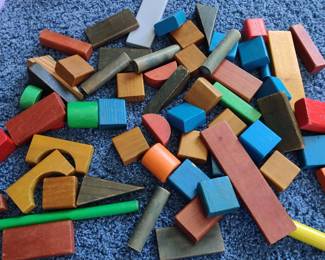 Wood building blocks