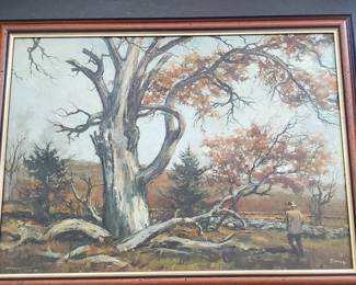 Were taking bids on 'Connecticut Morning' by Eric Sloane. 18.5" x 24" Oil painting.