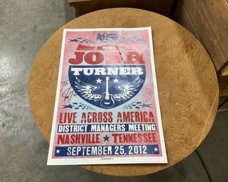 Josh Turner 2012 Signed Tour Poster