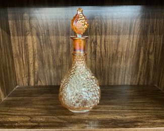 Marigold Carnival Glass Design Decanter
