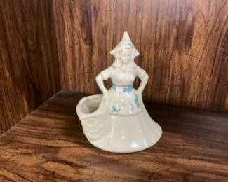 Vintage Mid Century 1950's Ceramic Dutch Girl Planter