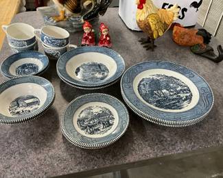Vintage Currier & Ives Early Winter by Royal Salad Bowl