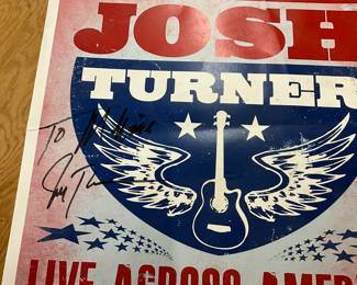 Josh Turner 2012 Signed Tour Poster